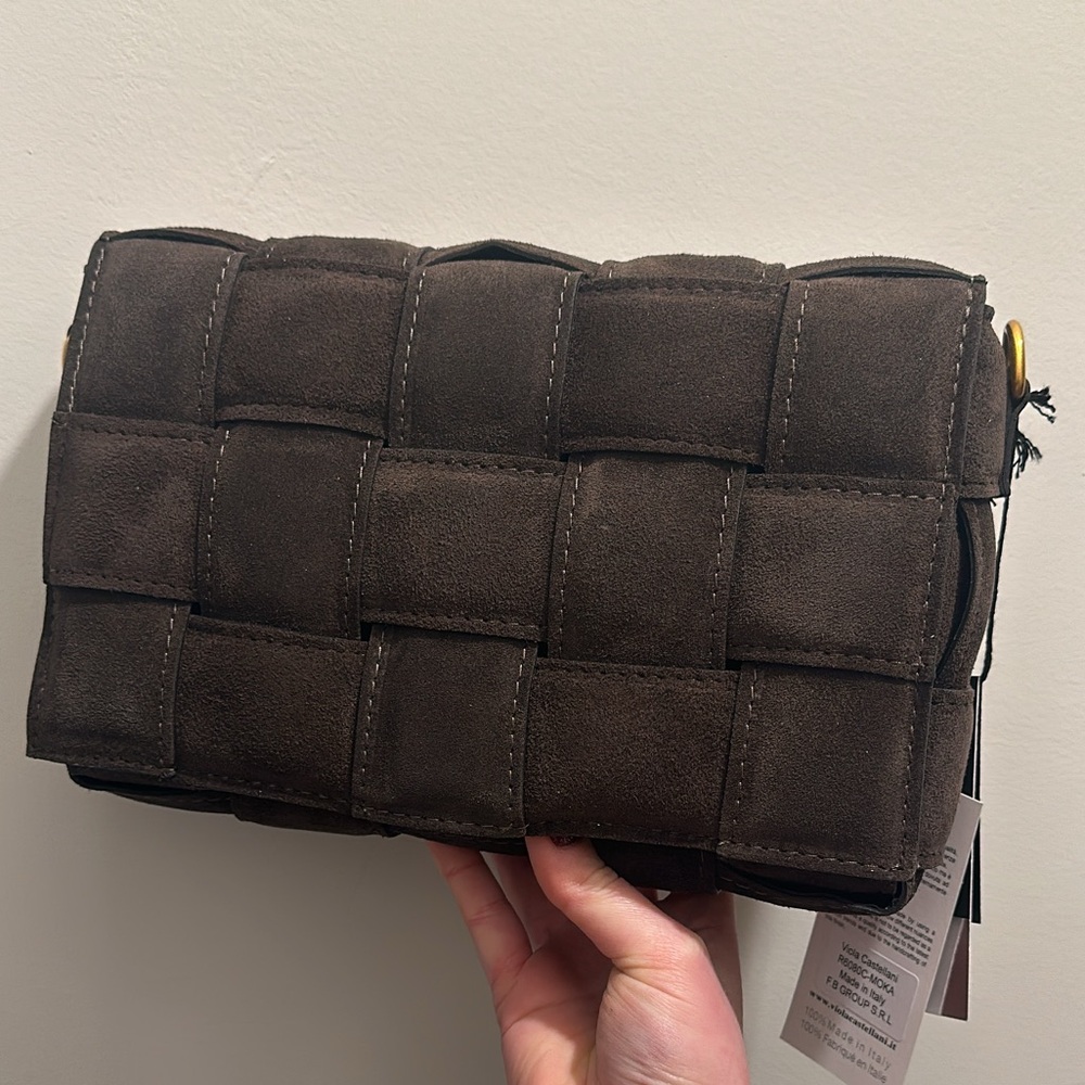 VIOLA CASTELLANI Suede cassette crossbody bag
